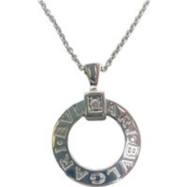 Womens Preloved Bzero1 Circle Pendant Necklace Wo - Silver - Grey - One Size
