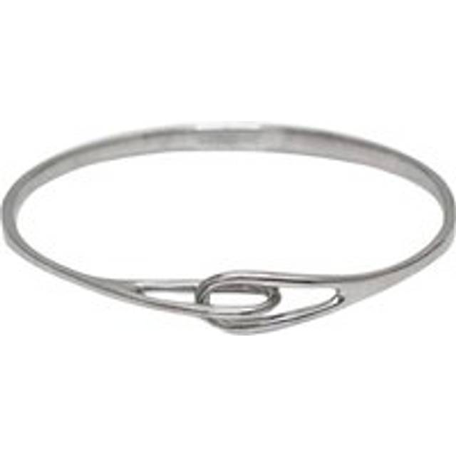 Womens Preloved Knot Bangle Silver Wo Bracelets - Grey - One Size