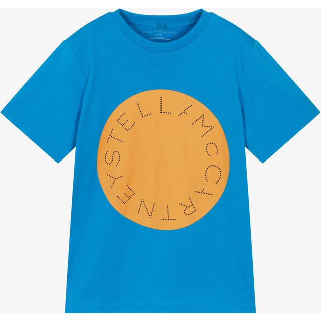 Stella McCartney Kids Kids' Cotton Jersey Disc Logo T-Shirt, Blue
