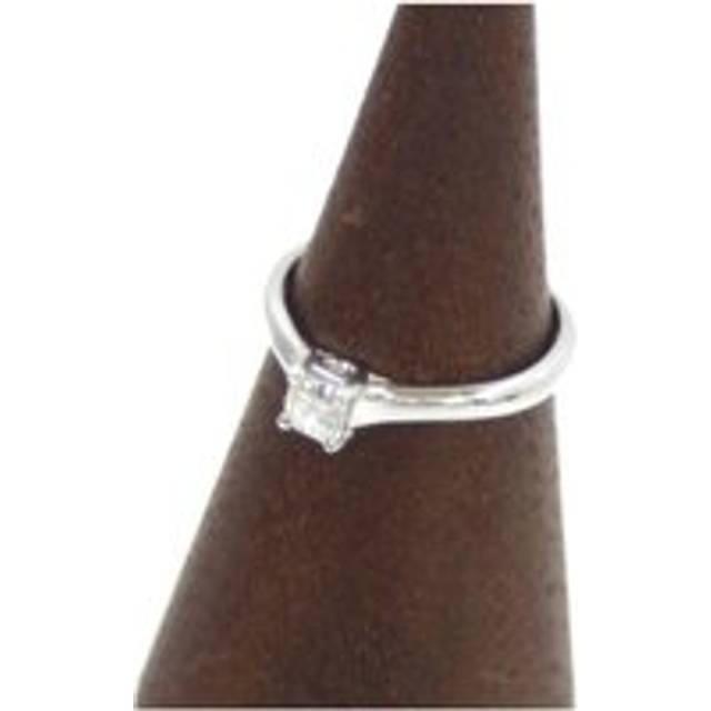 Preloved Solitaire Diamond Ring Platinum Setting Women - Silver - Grey - One Size