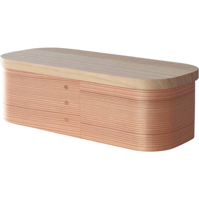Mitsuboshi Bento Box Slim 500ml Wappa Bento that can be washed with detergent and is easy to clean Made in Japan brown
