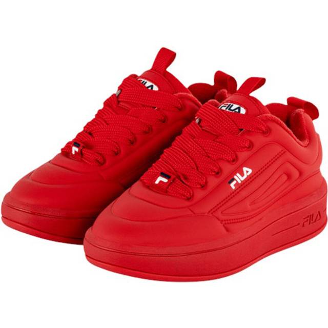 FILA - Superbubble Wmn - Röda sneakers i skinnimitation storlek 36 - Red (36)