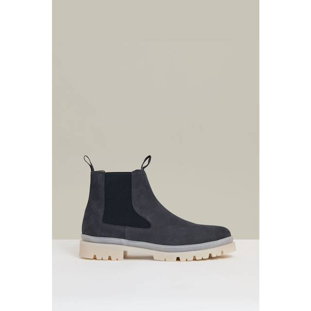 Reiss Garry Suede Contrast Sole Chelsea Boots, Dark Navy