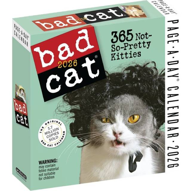 Bad Cat 2026 Page-a-Day Desk Calendar