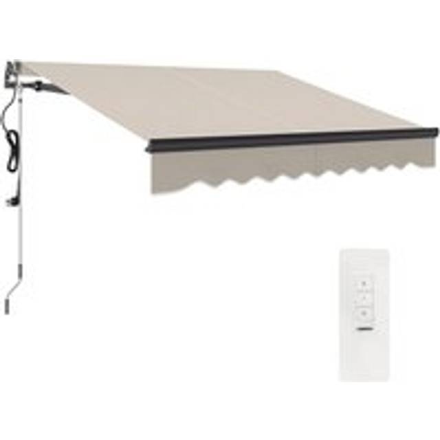 Outsunny 2.5 x 2m Beige Electric Retractable Awning - Cream