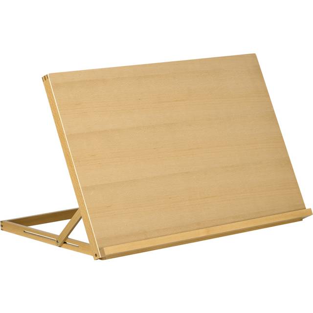 Vinsetto Beechwood Adjustable Table Top Easel - Brown - 80 x 58 x 10cm