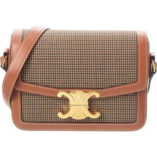 Celine Teen Triomphe Canvas & Leather Shoulder Bag