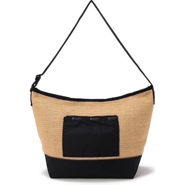Official Shoulder Bag RAFFIA LG SHOULDER Recycled Black Raffia [LeSportsac] BAG/1405 Women's