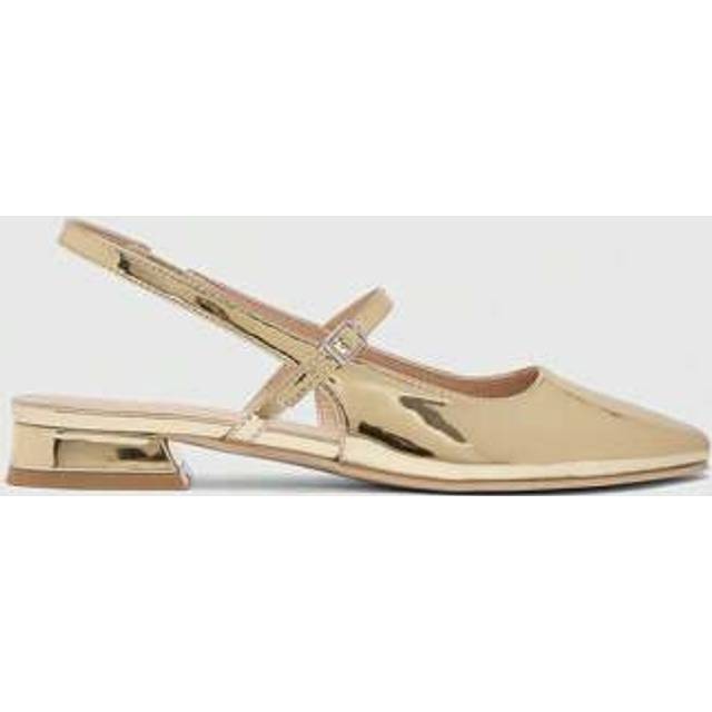 Cuccoo Women&#39;s Fashion Light Gold Mirror Metallic Mary Jane Shoes, Simple Strap Back Flats For Commuting, Date, Party, Holiday Spring Shoes Spring Break East