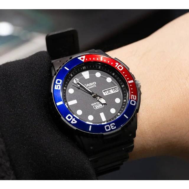 Casio Standard Analog Resin Strap Black Dial Quartz MRW-230H-1E2V 100M Men's Watch
