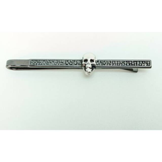 Paul smith tie clip - graphite & silver tiny skull bar tie pin rrp: £85