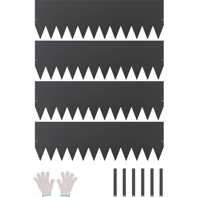 VEVOR Stål Landskapskant 4-pack 40 x 12 tum Rostbeständig Pathway Divider