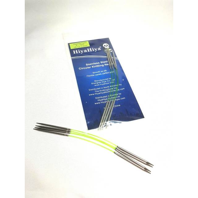 Hiyahiya Stainless Steel Flyers Circular Knitting Needles, 2 - 3.5 Mm, 15 Cm