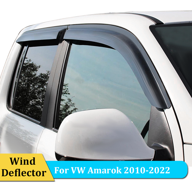Injection wind deflectors window visor rain guard for vw amarok 2009-2022 mk1 uk