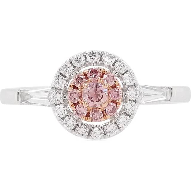 HYT Jewelry - 18K white gold diamond engagement ring - women - 18kt White Gold/Pink Diamond/White Diamond - 6 1/4 - Silver