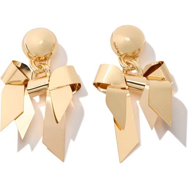 Carolina Herrera - Bow Drop earrings - women - Brass/Cubic Zirconia - One Size - Gold