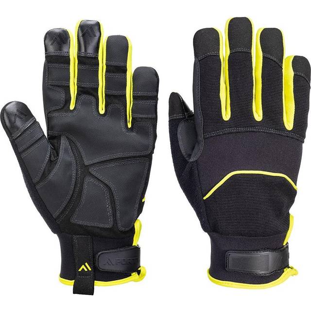 Portwest Needle Resistant Glove, Black/Yellow, XXL, Y
