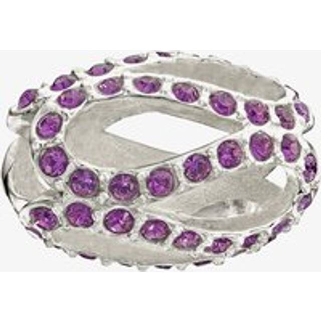 Chamilia Purple Glistening Meander Crystal Bead 2083-0409 - Two Colour