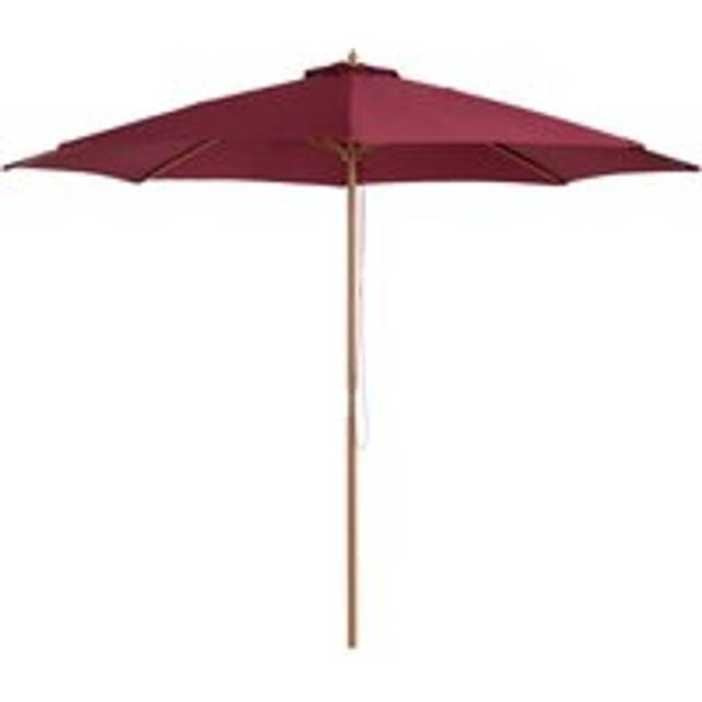 3M Fir Wooden Parasol Garden Umbrellas 8 Ribs Bamboo Sun Shade Patio Outdoor Umbrella Canopy