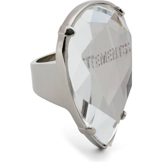 VETEMENTS - Pear Crystal ring - women - Silver Plated - S