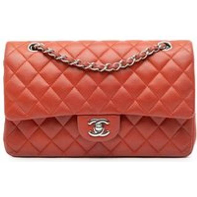 Womens Preloved Classic Flap Shoulder Bag Wo - Orange - One Size