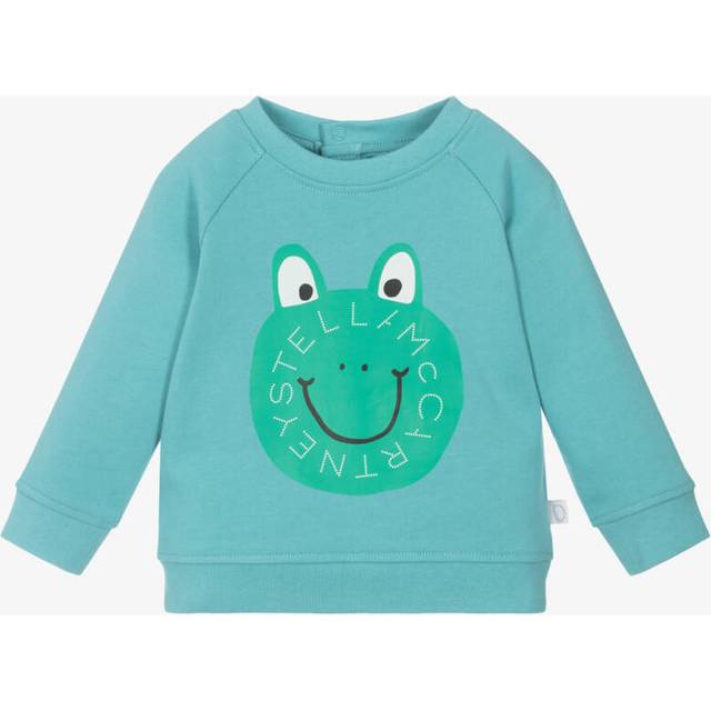 Stella McCartney Kids Baby Cotton Fleece Frog Sweatshirt, Blue