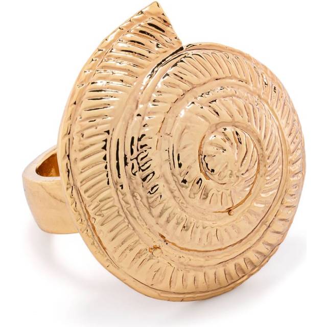 Tohum - seashell ring - women - 24kt Gold Plated Brass - M