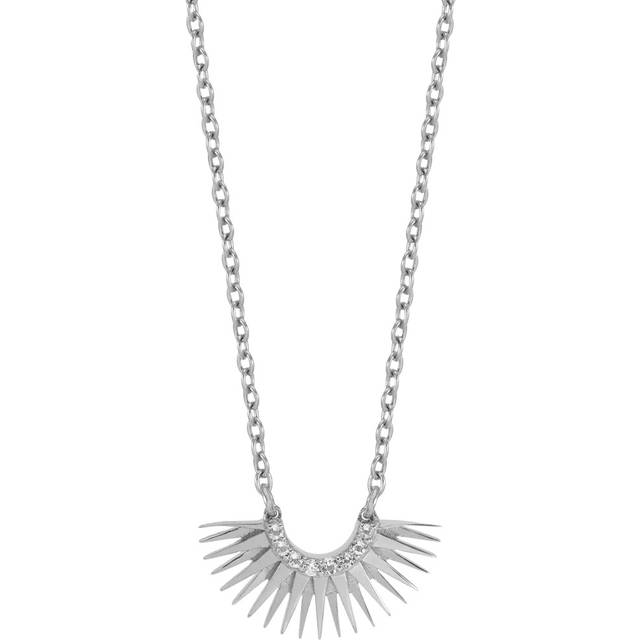 Rachel Jackson London Mini Rising Sun Topaz Pendant Necklace