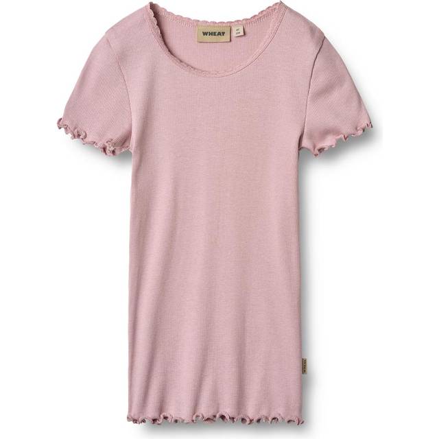 Wheat Kortærmet Rib Tshirt Katie Stl. 110 / 5 år fepojkar - Kortärmade T-shirts Från Magasin - Lavender Mist (110 / 5 år)