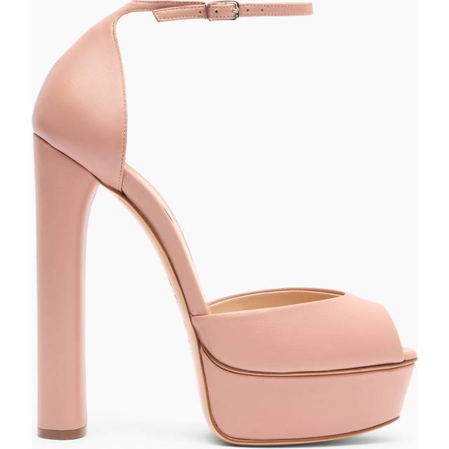 Casadei Flora Leather Platform Sandals Donna Rosé (38.5)
