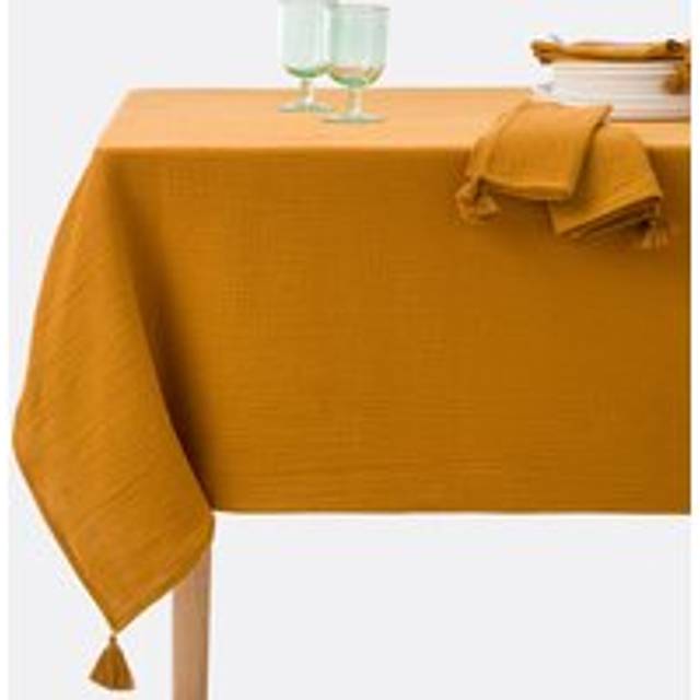 Kumla Cotton Muslin Tablecloth - Green - 150X250CM