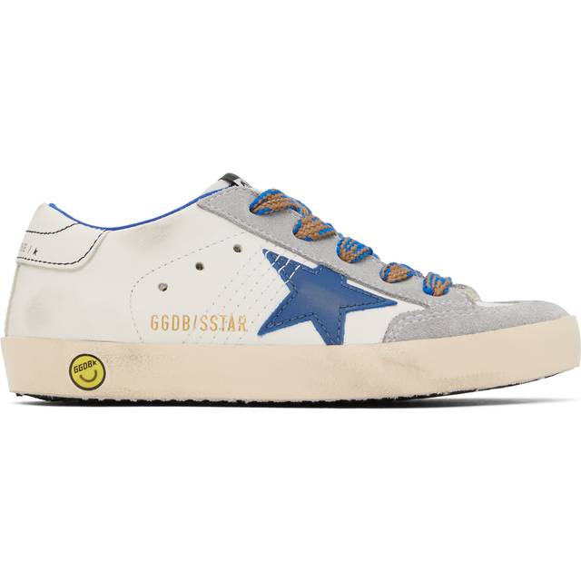 Golden Goose Kids White & Blue Super-Star Penstar Classic Sneakers - 11660 White/Blue/Ice - EU 32