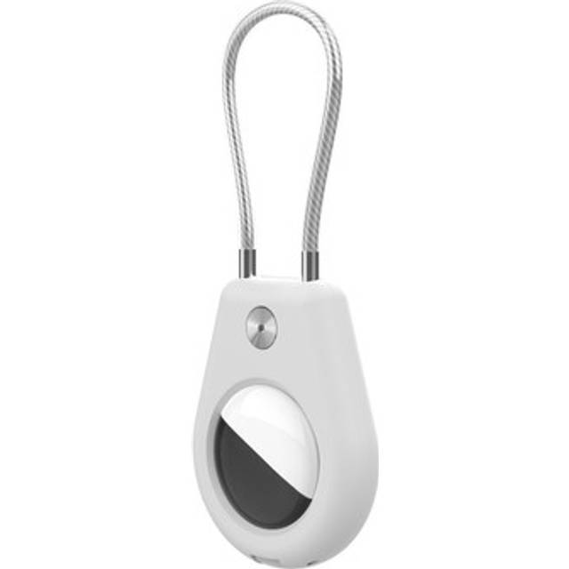 AirTag Skal med StÃ¥lkabel - Vit