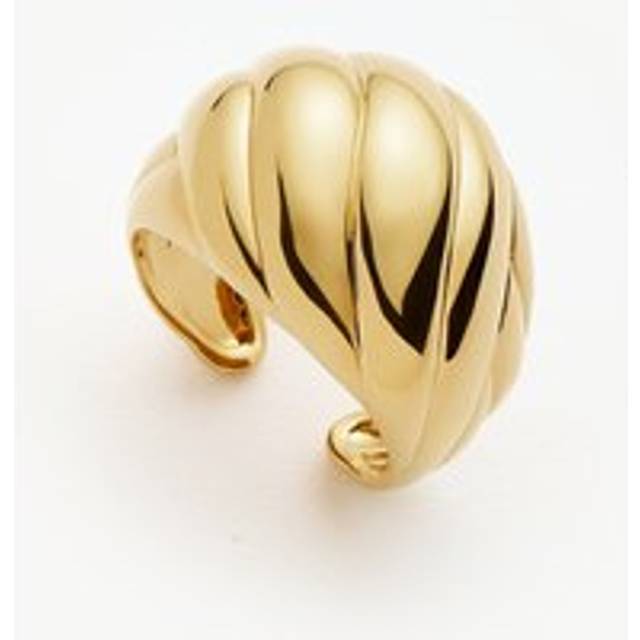 Rouje Kat Chunky Dome Open Ring | 18ct Gold Plated