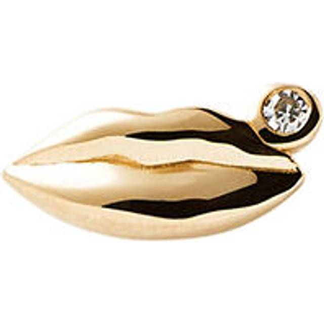 Fine Diamond Lips Single Stud Earring