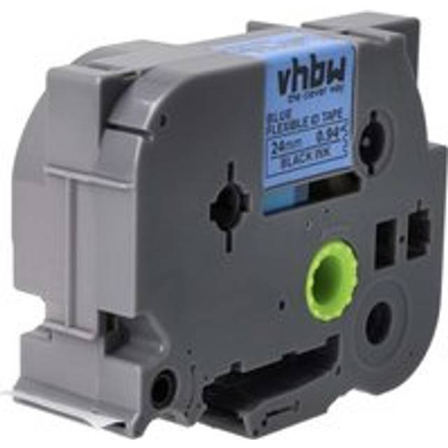 vhbw 1x Label Tape compatible with Brother PT P750TDI, P900W, P750, P750W, P900, P900NW Label Printer 24 mm, Black on Blue, Flexible