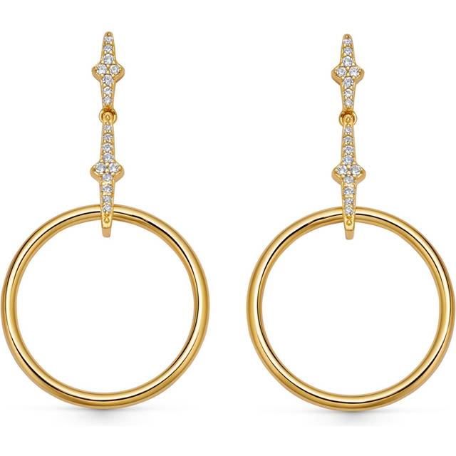 Astley Clarke Luna Front Facing Hoop Earrings, Gold
