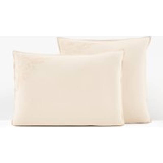 Scénario Embroidered 100% Washed Cotton Pillowcase - chalk - STANDARD (50X70cm)