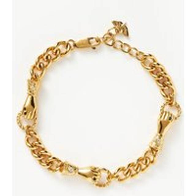 Harris Reed In Good Hands Charm Bracelet | 18ct Gold Plated/Black Onyx & Pearl