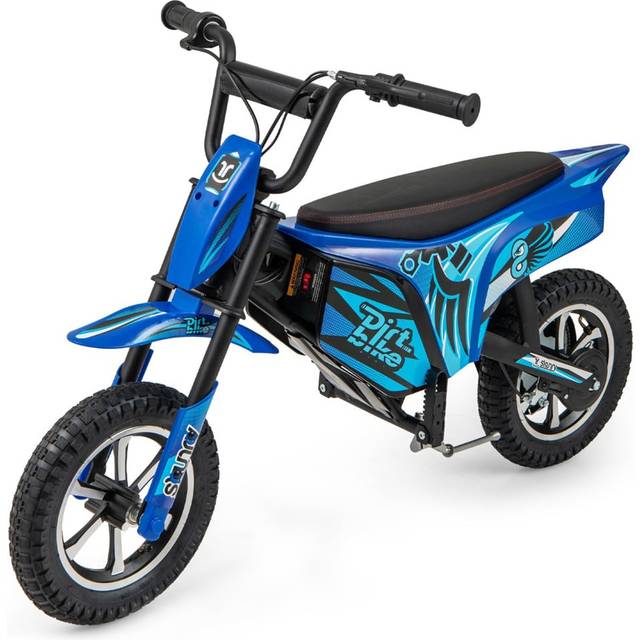 Costway Navy Kids Electric Motorcycle with Pneumatic Tyres - Blue