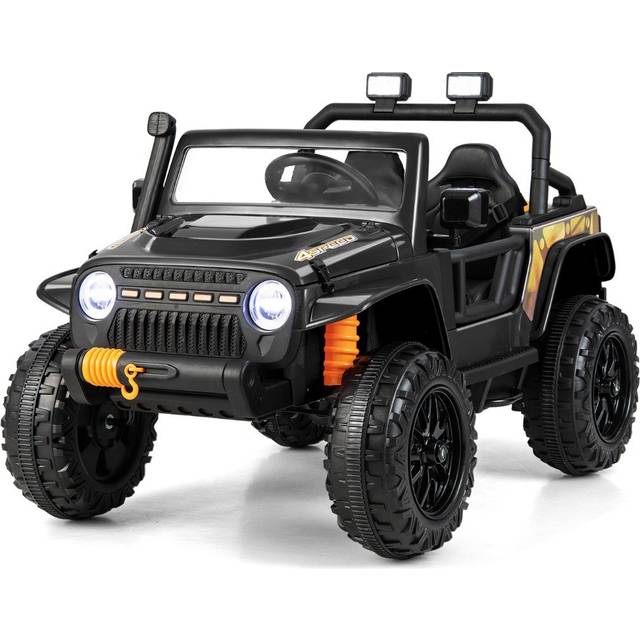 12V Battery Powered Electric Parent-Child Ride on Car-Black