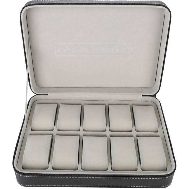 10 Grids Watch Display Storage Box Zipper Travel Collector Case Organizer