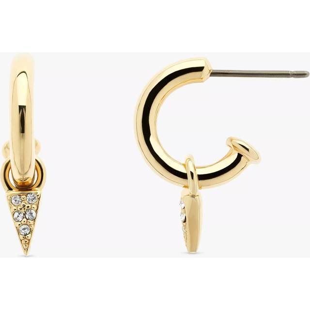 Melissa Odabash Crystal Triangle Drop Hoop Earrings