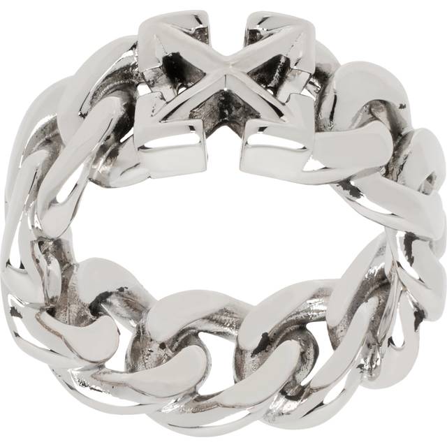 Off-White Silver Arrow Chain Ring - SILVER - NO COLOR - FR 60