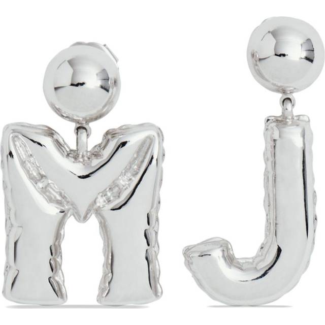 Marc Jacobs - Balloon logo earrings - women - Cubic Zirconia/Brass/Titanium - One Size - Silver