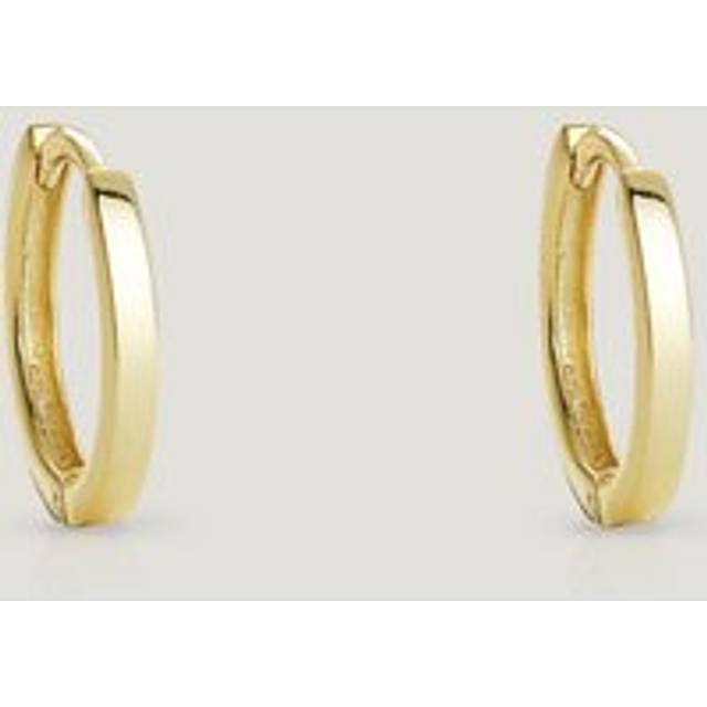 John Greed Cane Gold Plated Silver Small Plain Hoop Earrings For Women - gold/silver