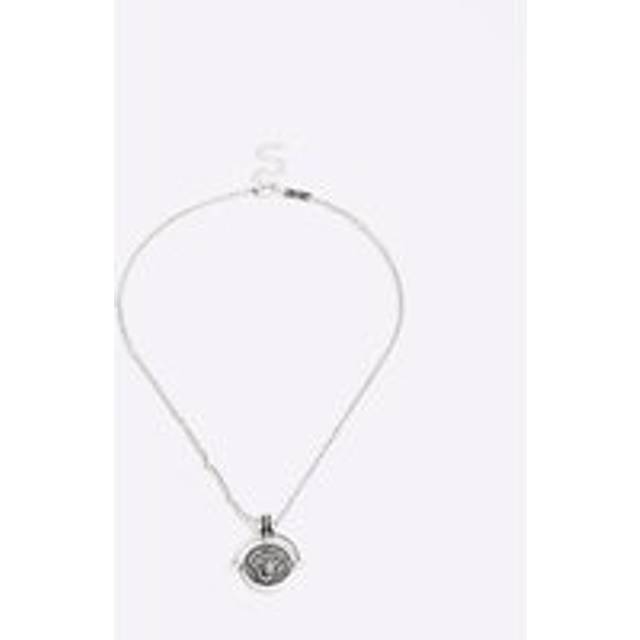 Mens River Island Gold Plated Square Rhinestone Necklace - One Size
