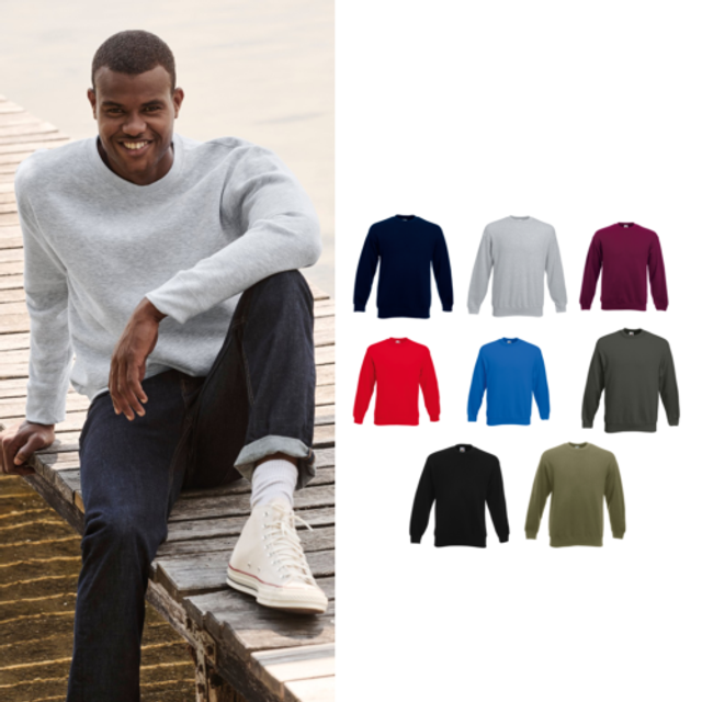 Fruit Of The Loom Premium 70/30 Set-in Sweatshirt-men's Smart Jumper