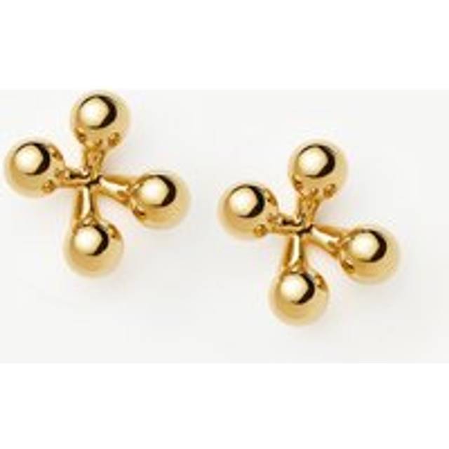 Atom Oversized Stud Earrings | 18ct Gold Plated