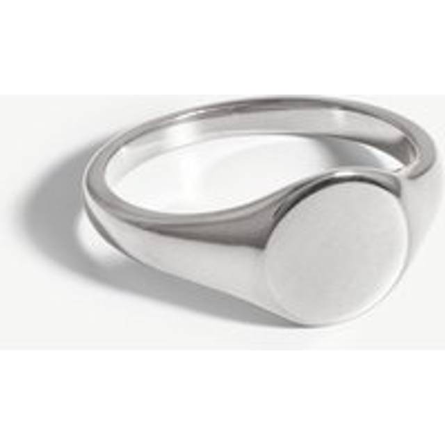 Engravable Round Signet Ring | Sterling Silver
